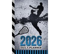 2026 Daily Planner: Hardcover / One Page Per Day / 6x9 Dated Organizer With Hourly Diary - 1 Hour Time Slots / To Do List / Notes Section / Scheduling Gift / Lacrosse - Field Hockey Sports Art Cover