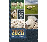 2026 Daily Planner: One Page Per Day / 6x9 Dated Organizer With Hourly Diary - 1 Hour Time Slots / To Do List / Notes Section / Scheduling Gift / Sheep - Farm Animal Art Cover