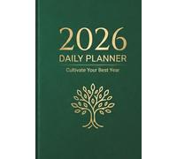 2026 Daily Planner: Professional 12-Month Calendar & Agenda (January - December 2026) | Daily Layout for Productivity, Goal Setting, and Time Management | Elegant Dark Green Faux Leather & Gold Design