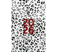 2026 Daily & Weekly Planner, Stylish Leopard Animal Print Black White Burgundy Red Cover: 365 Day Schedule Plan, Jan- Dez, Extra Space For Notes