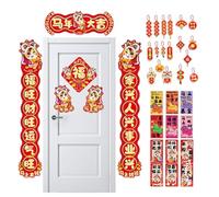 2026 Decoraciones de Año Nuevo Chino - Cintas de dicho tradicional - Decoración del hogar de Año Nuevo Chino,Para Familia Amigos Estudiantes Hombres Mujeres Hogar Interior Oficina Celebración