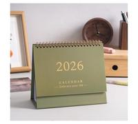 2026 del calendario 2026 Desk Calendar 2025.07-2026.12 Thick Mini Creative Portable Coil Planner for or Office Use 2026 del calendario mensual(Bean green)