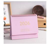 2026 del calendario 2026 Desk Calendar 2025.07-2026.12 Thick Mini Creative Portable Coil Planner for or Office Use 2026 del calendario mensual(Rose)