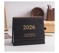 2026 del calendario 2026 Desk Calendar 2025.07-2026.12 Thick Mini Creative Portable Coil Planner for or Office Use 2026 del calendario mensual(Noir)