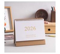 2026 del calendario 2026 Desk Calendar 2025.07-2026.12 Thick Mini Creative Portable Coil Planner for or Office Use 2026 del calendario mensual(White cowhide)