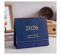 2026 del calendario 2026 Desk Calendar 2025.07-2026.12 Thick Mini Creative Portable Coil Planner for or Office Use 2026 del calendario mensual(Donker Blauw)