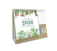 2026 del calendario Decorative Desk Calendar Triangular Support Stable Planner Standing Binding 2026 2026 del calendario mensual(Style 1)