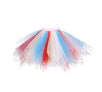 2026 Descripción del producto Tipo de producto Falda 1 - Falda de tul para mujer, Navidad, fiesta, patchwork, falda de tul, fiesta, tutú, ballet, faldas, azul claro, XL