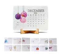 2026 Desk Calendar - Love Theme Planner for Office Home Hotel | Decorative Desktop Calendar with Monthly Weekly Layouts Ideal for Professionals Teacher Freelancers Nightstand, 14x10x1cm Cardboard Wood