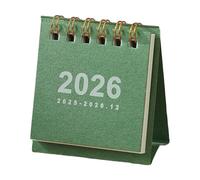 2026 Desk Calendar, Monthly Planner, Daily Scheduler, Portable Size Organizing Tool, Stylish Stand Design, Ideal for Home Study Work Dorm Desktops, Use by Teachers Students, Green