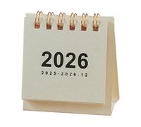 2026 Desk Calendar, Monthly Planner, Daily Scheduler, Portable Size Organizing Tool, Stylish Stand Design, Ideal for Home Study Work Dorm Desktops, Use by Teachers Students, White