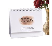 2026 Desk Calendar - Standing Table Calendar 2025-2026 Desk | Small Standing Desktop Calendars | Yearly Desks Planner | Mini Table For Office Home School | Portable Monthly Weekly Schedule Organizer