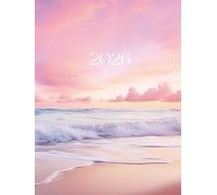 2026 Diary A4 Day to Page - Sunset Ocean Design Hardcover Wraparound (8.25x11") - Matching Notebook Available