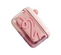 2026 Dispensador de picking portátil con expulsión, picos de viaje con cubierta transparente, lata compacta para 15 a 16 palitos de hilo dental recargables para viajes en casa (9 x 7..5 x 3,5 cm)