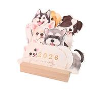 2026 Dog Calendar - Planner Monthly, Writing Space Double Sided, 12 Puppy Cards Design Funny 2026 Calendar Yearly Organization Function for Kids Family, Office Supplies, Multi Color