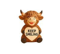 2026 Dos figuras de vaca de resina - Una gran para todos los que quieren darle un toque de alegría. (A, 12 x 8 x 8 cm)