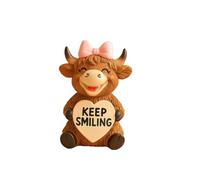 2026 Dos figuras de vaca de resina - Una gran para todos los que quieren darle un toque de alegría. (B, 12 x 8 x 8 cm)