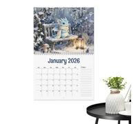 2026 Dragon Wall Calendar - Mythical Serpent Theme Planning Tool, 1 Unit Monthly Datebook For Schedule Organization, Fantasy Creature Artwork With Spiral Coil, Hanging Log For Home And Study