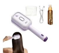 2026 Electric Steam Massage Hair Brush, Rechargeable Spray Hair Straightening Comb Detangles Hairs, Anti-Static Heat Hairs Brush Reduces Frizz & Nourishes Scalp