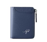 2026 Elegante cartera con bloqueo RFID para hombres, tarjetero seguro con tecnología impermeable, cartera de moda para uso diario, cartera con cremallera (azul, One