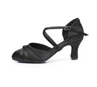 2026 Elegantes Zapatos de Baile Latino con Tacón Alto y Suela Suave de Satén para una comodidad y un rendimiento óptimos en el Salón de Baile., Le Noir, 34 EU