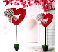 2026 Esta maceta en forma de corazón de 82 cm es perfecta para el Día de San Valentín y es ideal para uso en interiores y exteriores. Es ideal para tu jardín (beige, 80 cm)