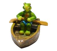 2026 Estanque de jardín flotante, divertido juego de agua para terraza o escritorio (verde, 15 x 12 x 10,5 cm)