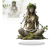 2026 Estatua bohemia acrílica como mesa decorativa - la fusión perfecta de la tradición de la moda - Inspiración belleza para ti! (Verde, 20 cm)