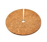 2026 Esterilla anticongelante de fibra de coco - 30 cm redonda plana alfombra de mantillo biodegradable, 1 pieza (marrón, 30 x 30 cm)