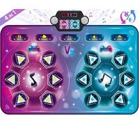 2026 Esterilla de Baile para Dos Usuarios, Alfombra Electrónica de Baile (Modo de un Jugador y Modo de dos Jugadores), Juego de Baile con Caja de Batería LED, Regalos de Cumpleaños para Niños y Niñas