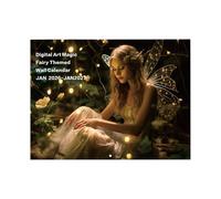 2026 Fairy Calendar Enchanting Fairies Wall Calendar Decor Home Fantasy Art Daily Planner Organizer Decor for Kitchen Living Room Study Offices Dorm Apartment, Monthly Illustrated Planner