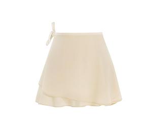 2026 Falda de ballet para adultos UNA falda para practicar bailes falda de gasa delantal de gasa baile diario corbata falda corta, amarillo claro, L