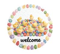 2026 Felpudo redondo de conejo de Pascua, 2026, absorbente, antideslizante y resistente, tamaños: 40 cm/60 cm/80 cm (C, 80 x 80 cm)