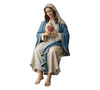 2026 Figura decorativa hecha a mano de la Inmaculada Concepción Retablo Virgo (A, talla única)
