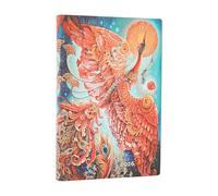 2026 Firebird (Birds of Happiness) Mini 12-month Horizontal Softcover Flexi Dayplanner 2026 (Elastic Band Closure)