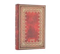 2026 Foiled (Old Leather Collection) Mini 12-month Day-at-a-Time Hardcover Flexi Dayplanner 2026 (Elastic Band Closure)