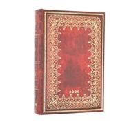 Paperblanks Agenda diaria 2026 Mini 12 meses Tapa flexible Cierre elástico (Foiled Old Leather)