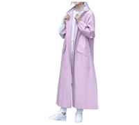 2026 Frauen In Voller Länge Regenmantel Overall Für Erwachsene Mit Regen Poncho Heavy Duty (Purple, XL)