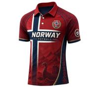 2026 Fútbol W-M Noruega Fan Polo Camiseta Bandera Nacional Impresión 3D Retro Transpirable Hombre Mujer Camisetas de Fútbol Deportes Causal Camisetas Fanshirt, 4#, XXL