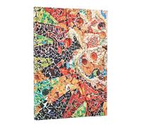2026 Gaudi's Sun (Gaudi’s Mosaics) Midi 12-month Vertical Hardcover Flexi Dayplanner 2026 (Wrap Closure)