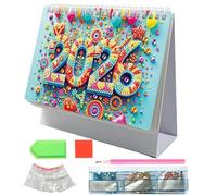 2026 Gem Art Desk Calendar, 12-Month Desks Calendar Planning and Decoration, Personal Time Management Planner for Organizing Goals, Appointments, To-Do Lists, Home Office, School, Workstation