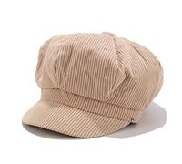 2026 - Gorra clásica de invierno para mujer, gorra de boina del pintor coreano Newsboy Gorra con visera Sombrero para el sol, caqui, M