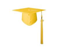 2026 Gorra de Graduación Uniforme Escolar Estudiante Gorra de Graduación para Adultos (Amarillo, Talla Única)