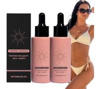2026 Gotas bronceadoras para bronceado natural sin rayos UV desde el interior, brillo sin rayas, fórmula nutritiva para una piel suave y radiante, para todo tipo de piel (2 unidades)