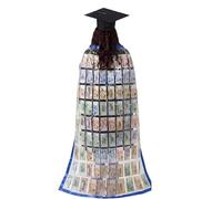 2026 Graduation Money Stole With 100 Clear Pockets - PVC 170x83x0.5cm 560g Fun Cash Gift Sash For Grad Party - Unisex For Middle High School College Graduates