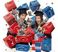 2026 Graduation Surprise Pop Up Gift Box, 20x13cm Exploding Graduation Gift Box, Reusable Bouncy Blue/Red Envelope Boxs Graduations Gifts Boxs, DIY Confetti Money Boxes for Grad Party (50PCS MIX)
