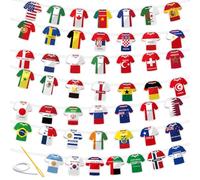 2026 Guirnalda de Banderas Forma Camiseta Fútbol 49 Piezas - Decoración para Mundial, Bares Deportivos y Aficionados