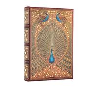 2026 Hafiz's Peacocks (Sangorski & Sutcliffe) Mini 12-month Day-at-a-Time Hardcover Flexi Dayplanner 2026 (Elastic Band Closure)