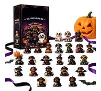 2026 Halloween Calendar 24 Day Acrylic Dog Collectible Display Set