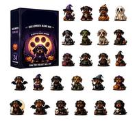 2026 Halloween Calendar 24 Day Acrylic Dog Collectible Display Set